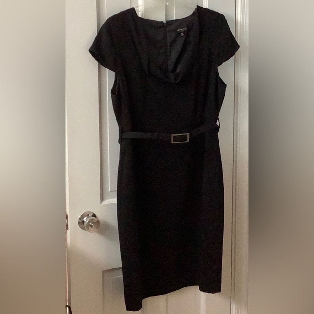 BLACK DRESS  SIZE 12 PETITE. WORN THREE TIMES. IN EXCELLENT CONDITION